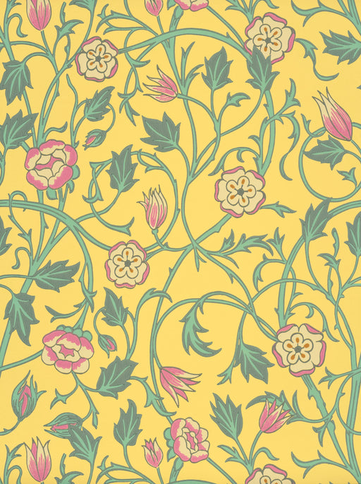 LITTLE GREENE Tapete - Mays Tulip - Indian Yellow-Tapete-Vintage Kontor-Vintage Kontor