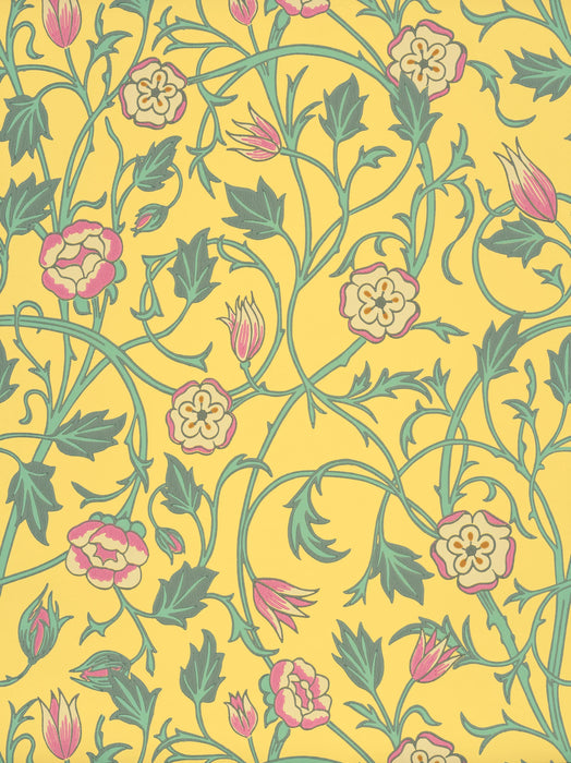 LITTLE GREENE Tapete - Mays Tulip - Indian Yellow-Tapete-Vintage Kontor-Vintage Kontor