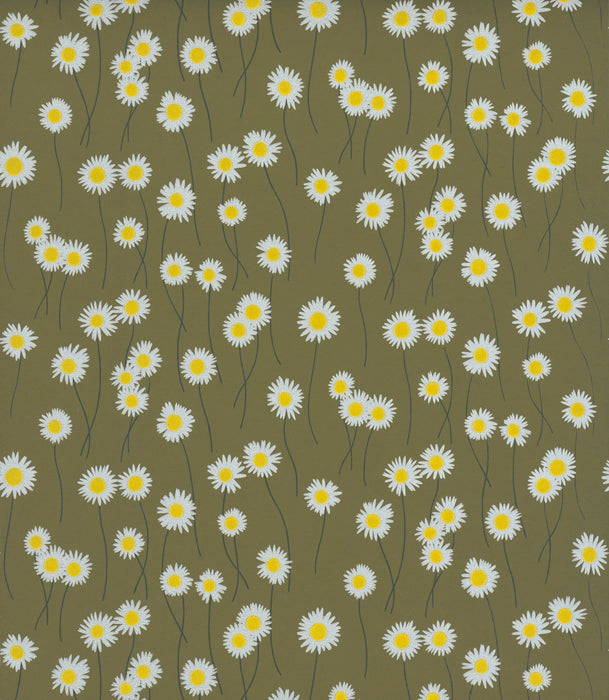 LITTLE GREENE Tapete - Moon Daisies - Olive Colour-Tapete-Vintage Kontor-Vintage Kontor