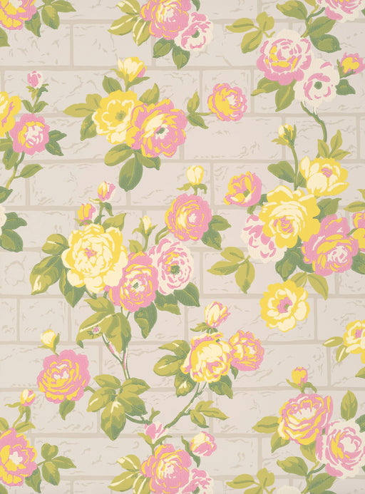 LITTLE GREENE Tapete - Rose Garden - Portland Stone-Tapete-Vintage Kontor-Vintage Kontor