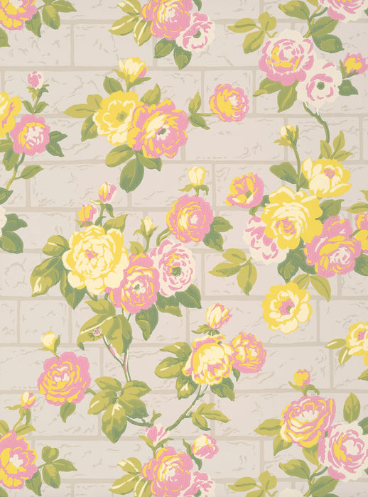 LITTLE GREENE Tapete - Rose Garden - Portland Stone-Tapete-Vintage Kontor-Vintage Kontor