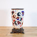 Antike Keramikvase mit Fuß aus Guß-Vintage Kontor-Vintage Kontor