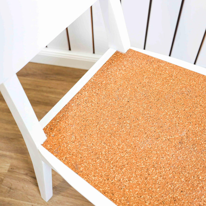 Bequemer Küchenstuhl mit Linoleum Sitzfläche -