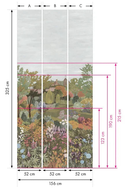LITTLE GREENE Tapete - Castle Garden - Sage Green-Tapete-Vintage Kontor-Vintage Kontor
