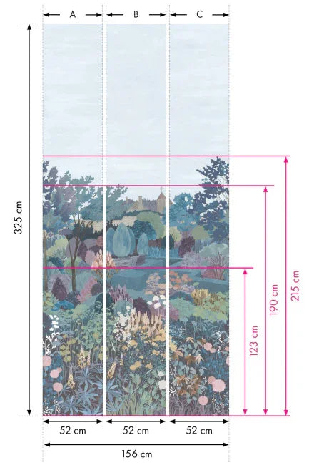 LITTLE GREENE Tapete - Castle Garden - Tea with Florence-Tapete-Vintage Kontor-Vintage Kontor