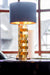 Elegante Nordisk Tischlampe, gold-Vintage Kontor-Vintage Kontor