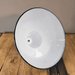 Emaille Deckenlampe in blaugrau -