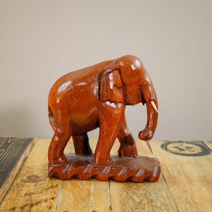 Geschnitzter Elefant aus Holz-Vintage Kontor-Vintage Kontor