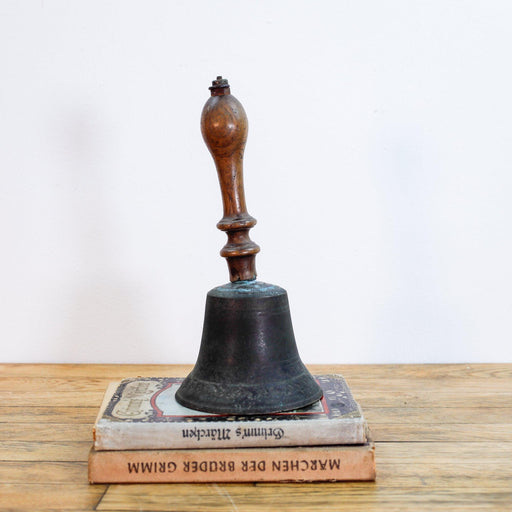 Große Handglocke, Glocke aus Messing, Holzgriff-Vintage Kontor-Vintage Kontor