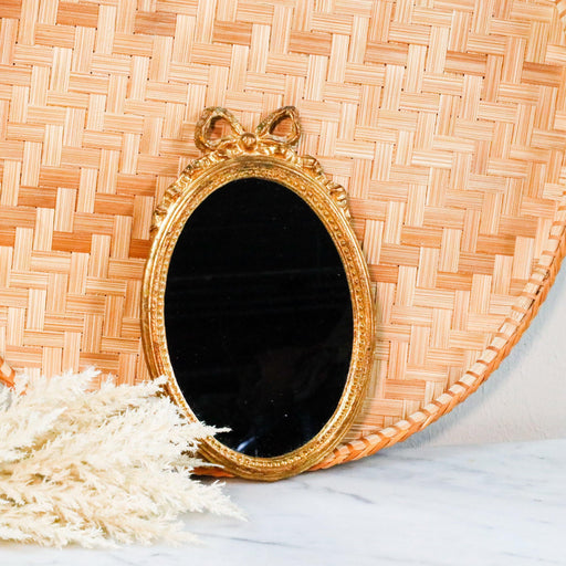 Kleiner ovaler Spiegel in gold-Spiegel-Vintage Kontor-Vintage Kontor