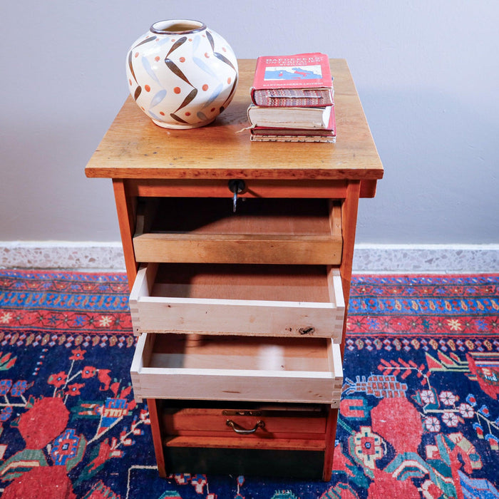 Kleiner Rollladenschrank mit Schubladen-Vintage Kontor-Vintage Kontor