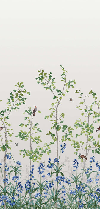 LITTLE GREENE Tapete - Bird & Bluebell - Ceviche -