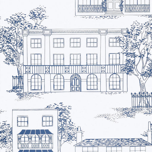 LITTLE GREENE Tapete - Hampstead - Mid Blue-Tapete-Vintage Kontor-Vintage Kontor