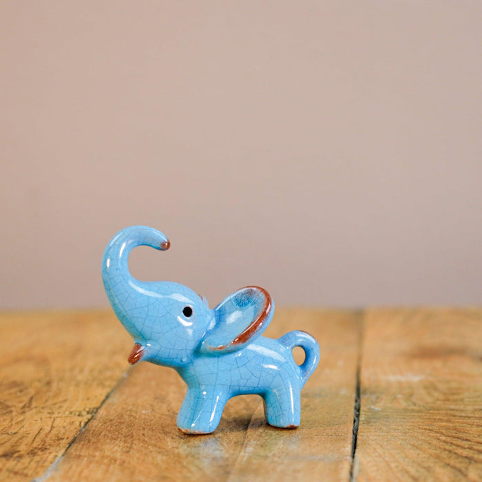 Mini Elefant von Walter Bosse, türkis -