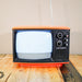 Original 70iger Jahre TV in Orange-Fernseher-Vintage Kontor-Vintage Kontor