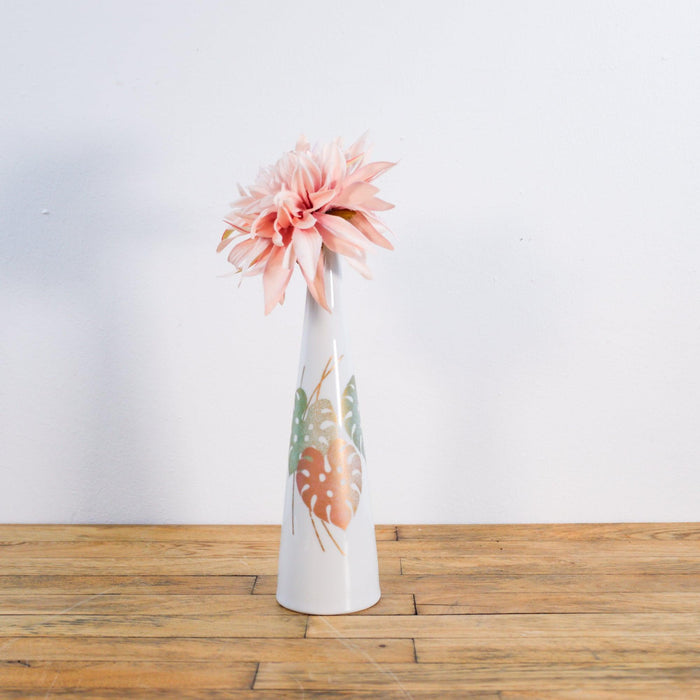 Rosenthal Vase mit Monstera Blättern -