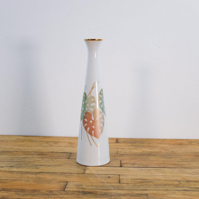 Rosenthal Vase mit Monstera Blättern-Vintage Kontor-Vintage Kontor