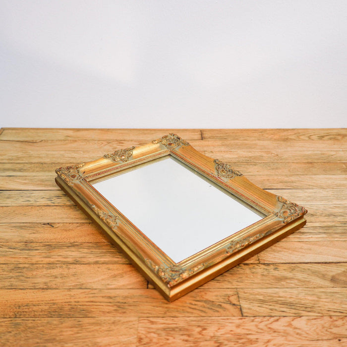 Spiegel mit Holzrahmen, vergoldet -