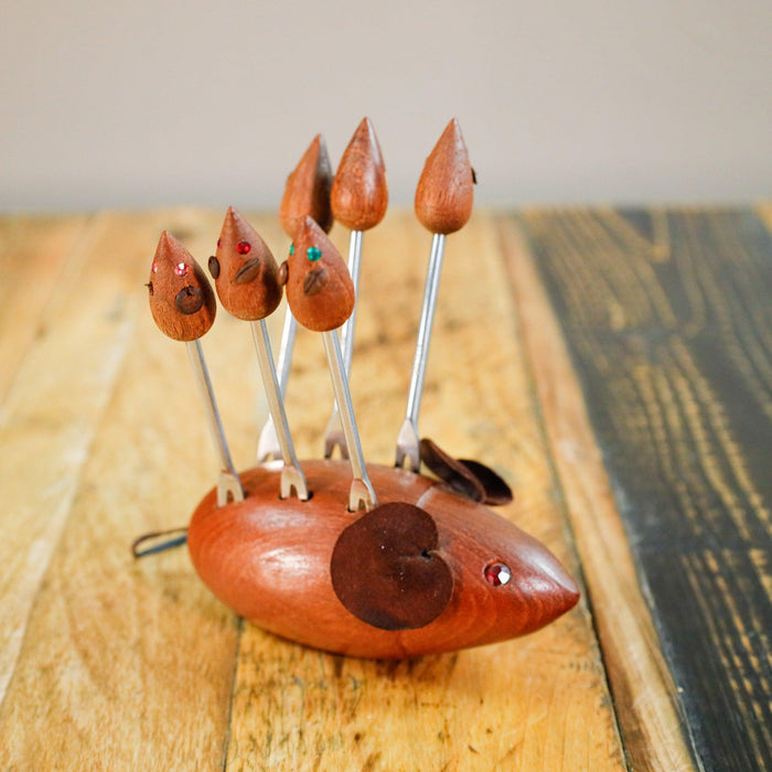 Teak Käsepieker Maus-Vintage Kontor-Vintage Kontor