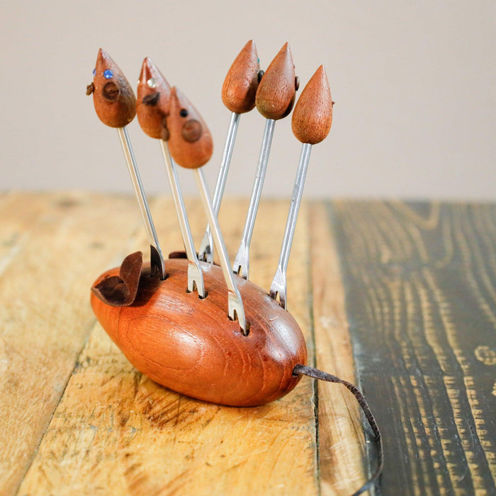 Teak Käsepieker Maus-Vintage Kontor-Vintage Kontor