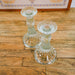 Vintage Kerzenständer aus Glas, Pressglas -