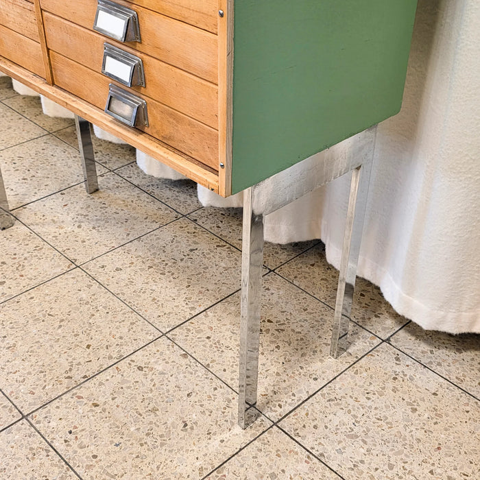 Vintage Schubladenschrank mit Chrombeinen-Vintage Kontor-Vintage Kontor