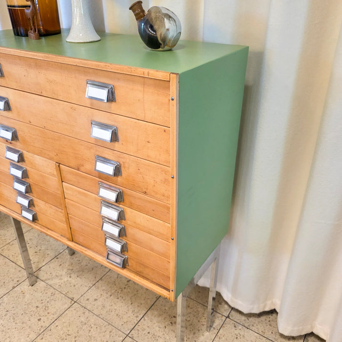 Vintage Schubladenschrank mit Chrombeinen-Vintage Kontor-Vintage Kontor