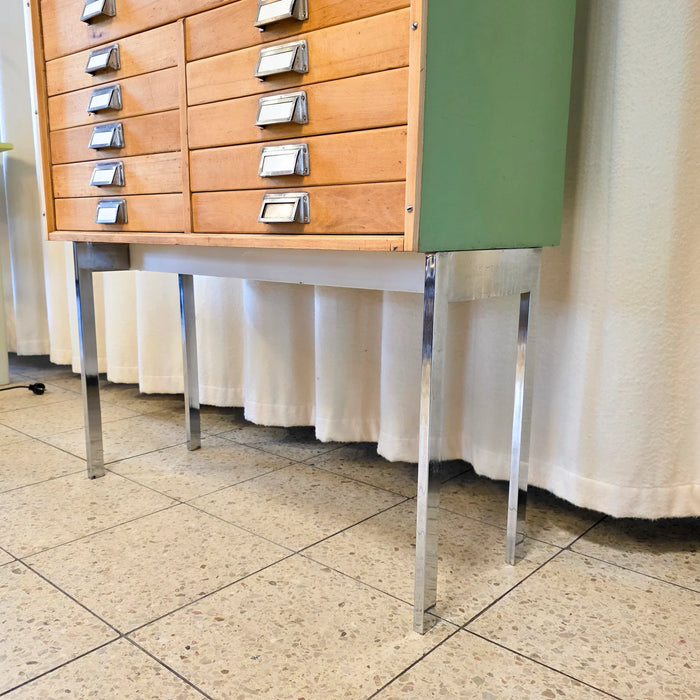 Vintage Schubladenschrank mit Chrombeinen-Vintage Kontor-Vintage Kontor