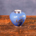 Blaue Kugelvase, Vase mit Silbermontur, Kunst Kronach -
