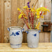 Blaugraue Steinzeug Vase -