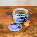 Blauweißer Keramik Heringstopf, Salzglasur-Vintage Kontor-Vintage Kontor