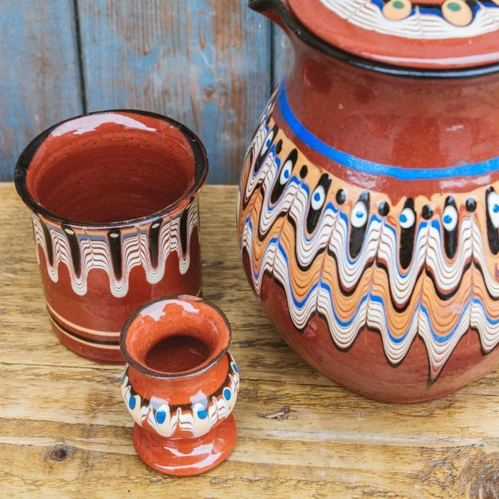 Boho Kaffeekanne mit traditionellem Dekor-Keramik-Vintage Kontor-Vintage Kontor