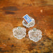 Drei filigrane kleine Aschenbecher aus Kristallglas, Set-Vintage Kontor-Vintage Kontor
