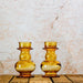 Gelbe Glasvasen, Kerzenhalter - Set-Vasen-Vintage Kontor-Vintage Kontor