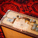 Großer, brauner Schrankkoffer mit Ledertag-Koffer-Vintage Kontor-Vintage Kontor