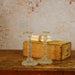 Hübsche Kerzenständer aus Pressglas, Set-Vintage Kontor-Vintage Kontor