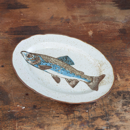 Hübsche ovale Porzellanplatte für Fisch -