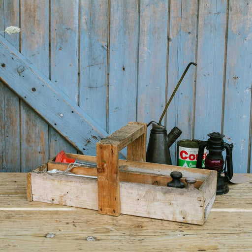 Kleine alte Werkzeugkiste aus Holz-Werkzeugkiste-Vintage Kontor-Vintage Kontor