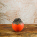 Kleine runde Vase in Orange-Vasen-Vintage Kontor-Vintage Kontor