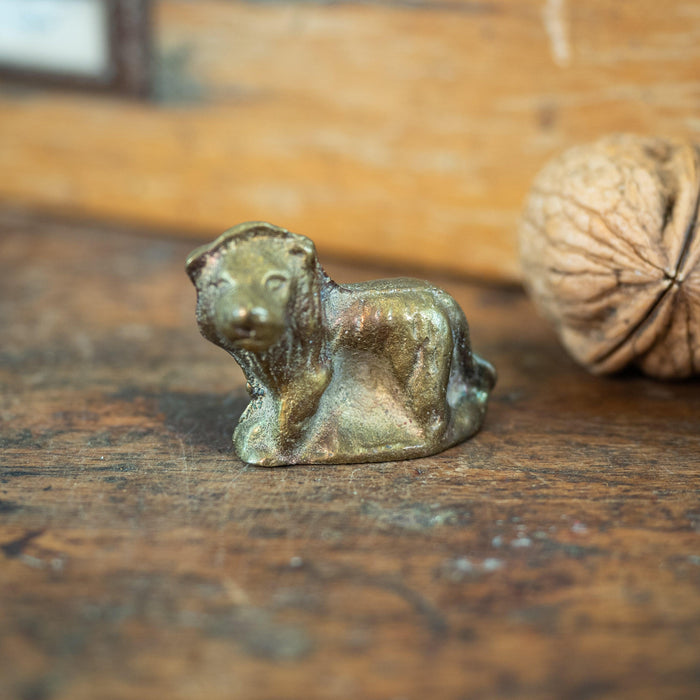 Kleiner Löwe aus Messing, Messingfigur-Figuren, Skulpturen & Statuen-Vintage Kontor-Vintage Kontor