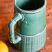Krug aus Frankreich in grün, Sarreguimine France Keramik-Krug-Vintage Kontor-Vintage Kontor