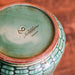 Krug aus Frankreich in grün, Sarreguimine France Keramik -