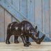 Leder Nashorn-Figuren, Skulpturen & Statuen-Vintage Kontor-Vintage Kontor