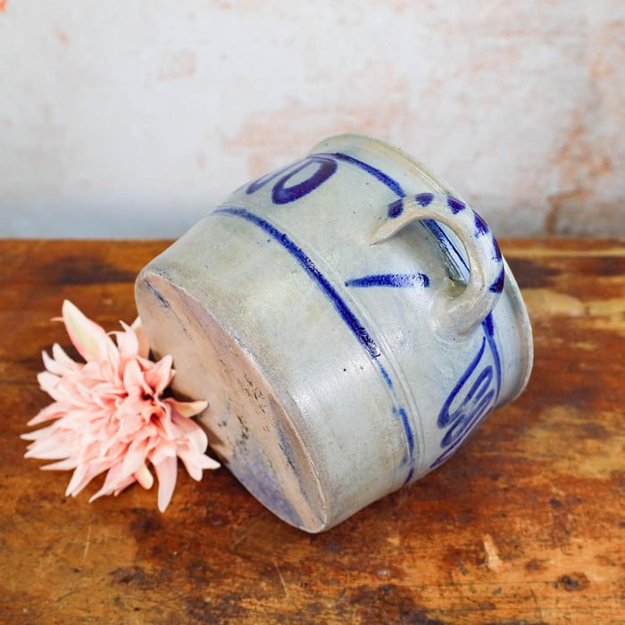 Salzglasur Keramiktopf mit Henkeln -