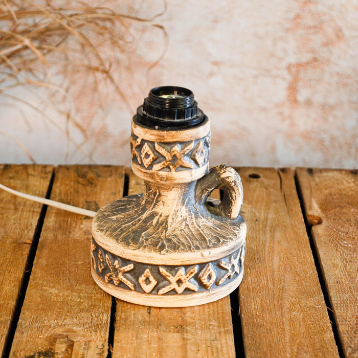 Schicker Lampenfuß aus Keramik im Ethno Look-Vintage Kontor-Vintage Kontor
