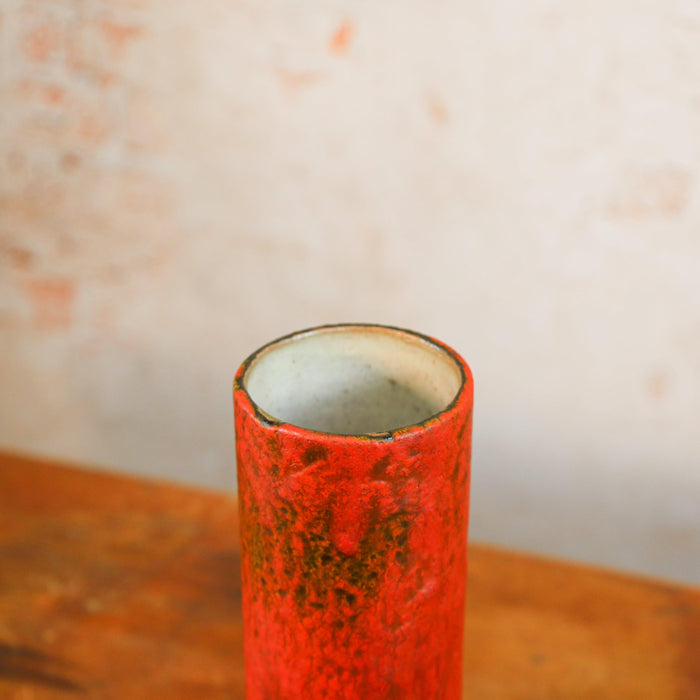 Süße kleine Fat Lava Vase in rot-Vintage Kontor-Vintage Kontor