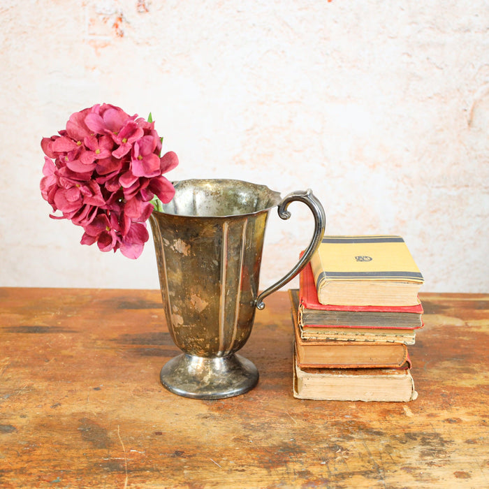 Traumhafte, nostalgische Vase, Krug versilbert -