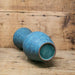 Vase, blau grün mit gelber Innenglasur / 60iger - selten -