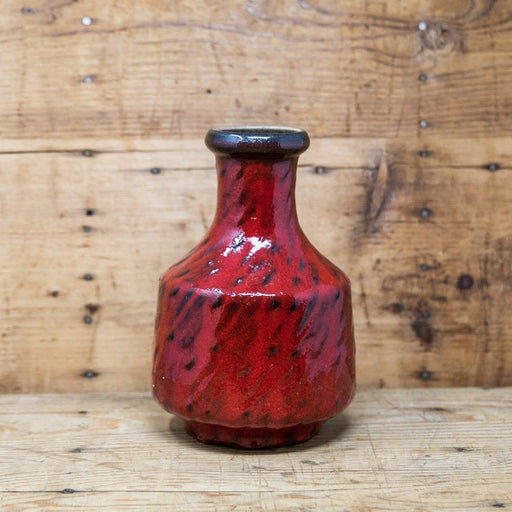 Vintage Vase rot orange, 70iger -